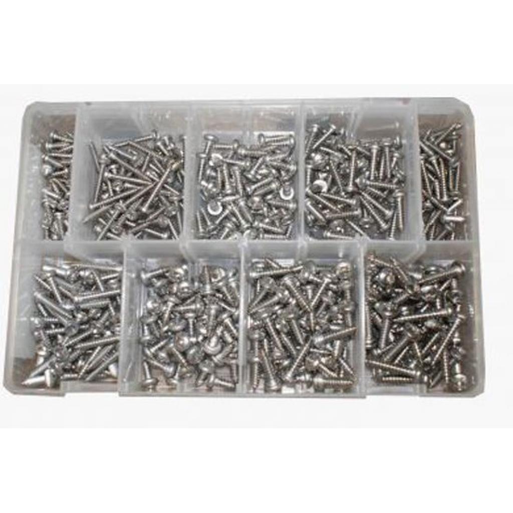 Assorted Stainless Steel Pozi Pan Self Tapping Screws 475 PCS 