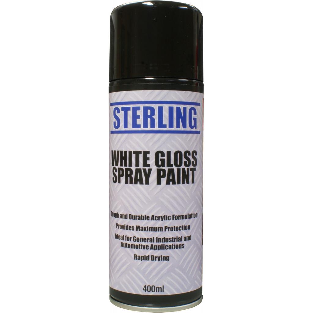 Sterling White Gloss Paint Aerosol/Spray (400ml) Household Car Plastic