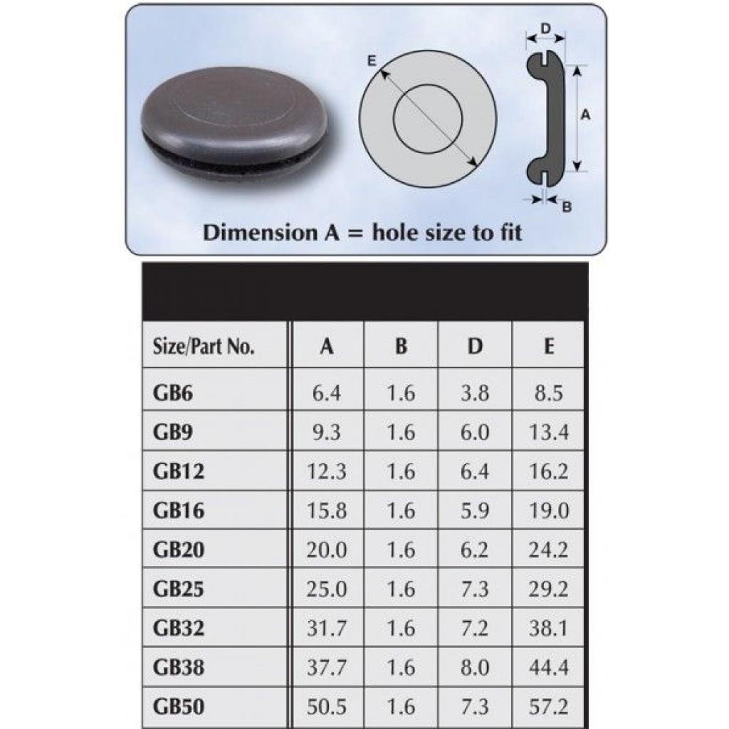 Blanking Grommets Mm Rubber Grommet Closed Gromet Blind Hole Plug