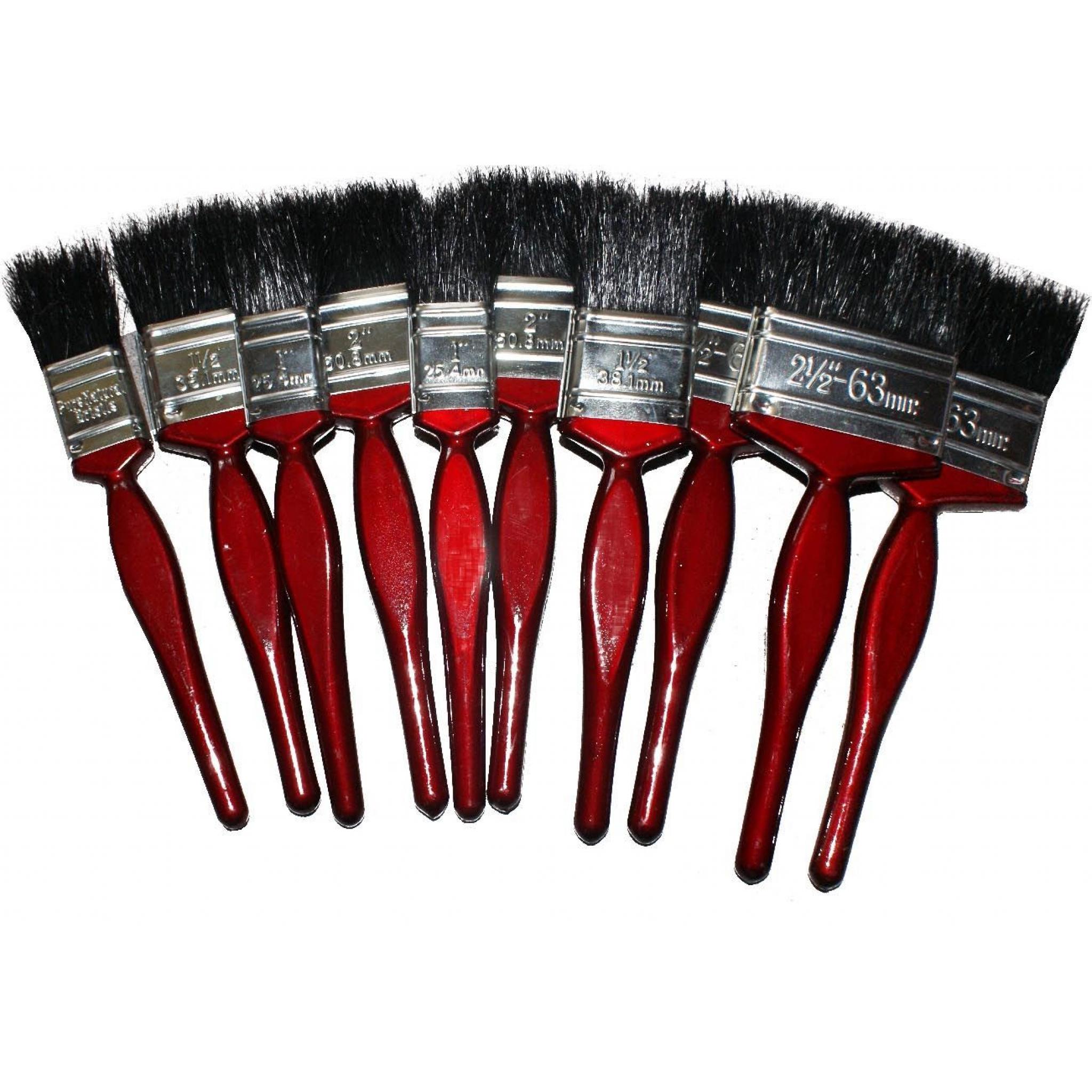 Pack of Assorted Quality Paint Brushes (10) Paint Brush Brushes