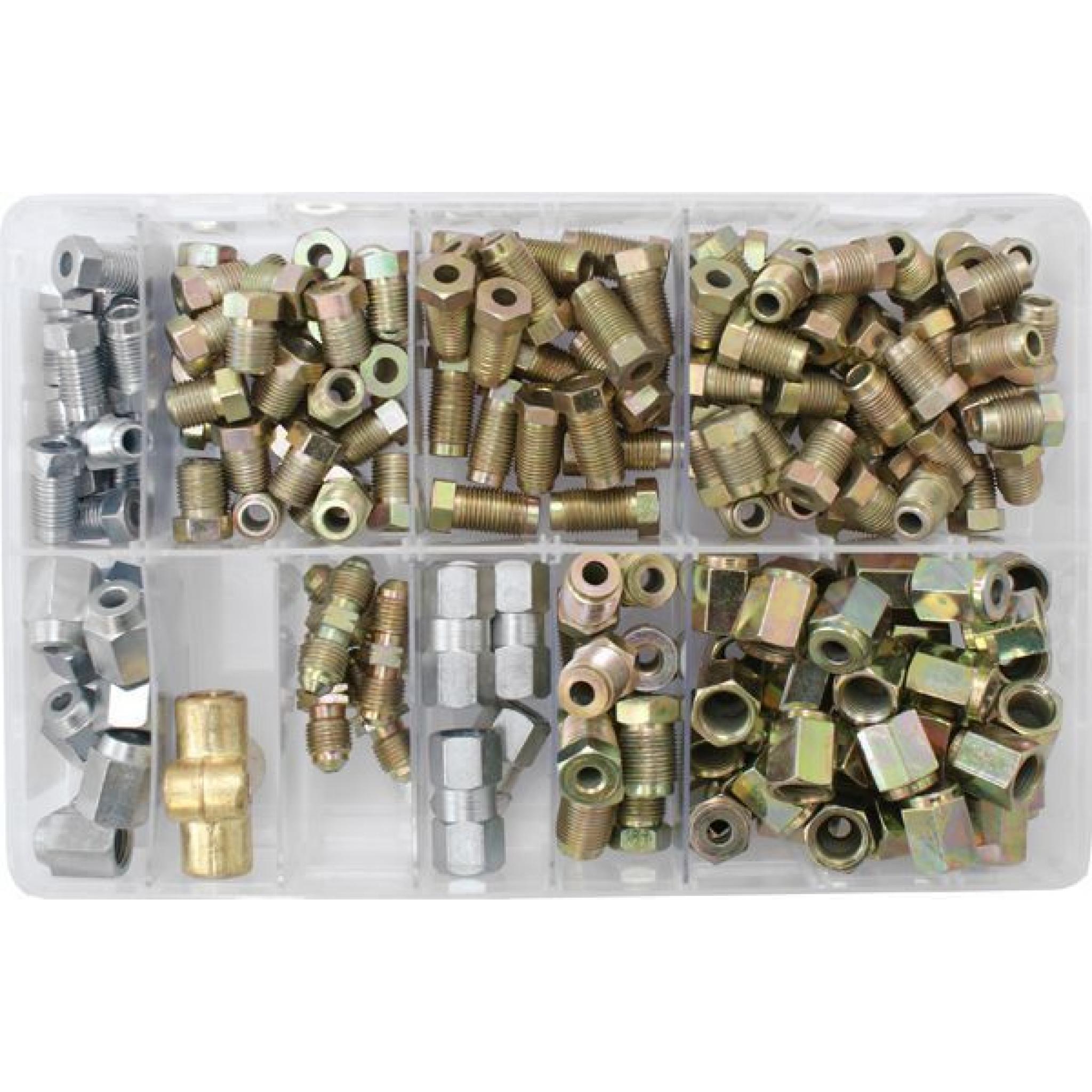 Assorted Box of Brake Pipe Nuts ( joiners + connectors) Car Van Auto