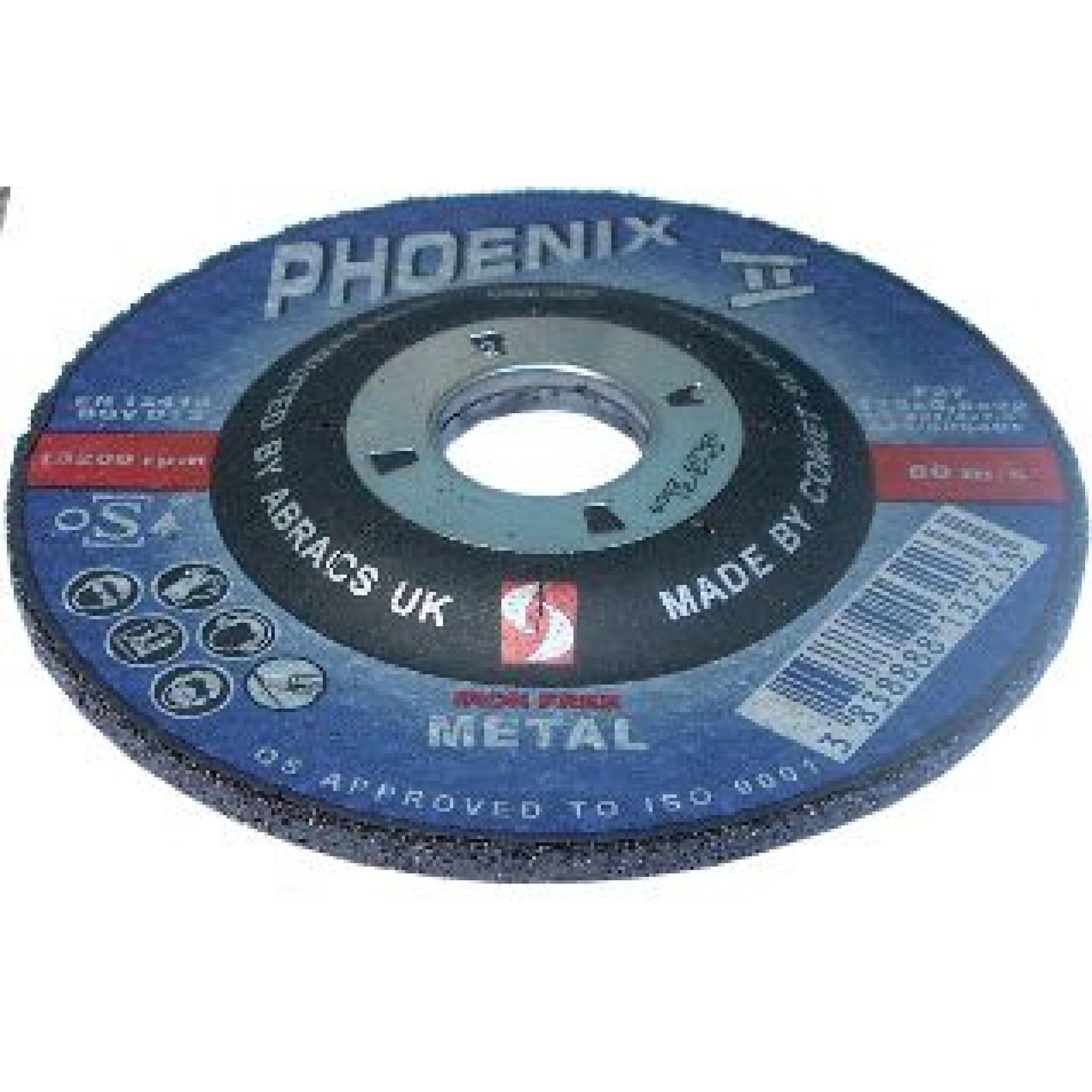 Grinding Discs 180 x 6 x 22 (2) - Angle Grinder Disks Depressed Centre