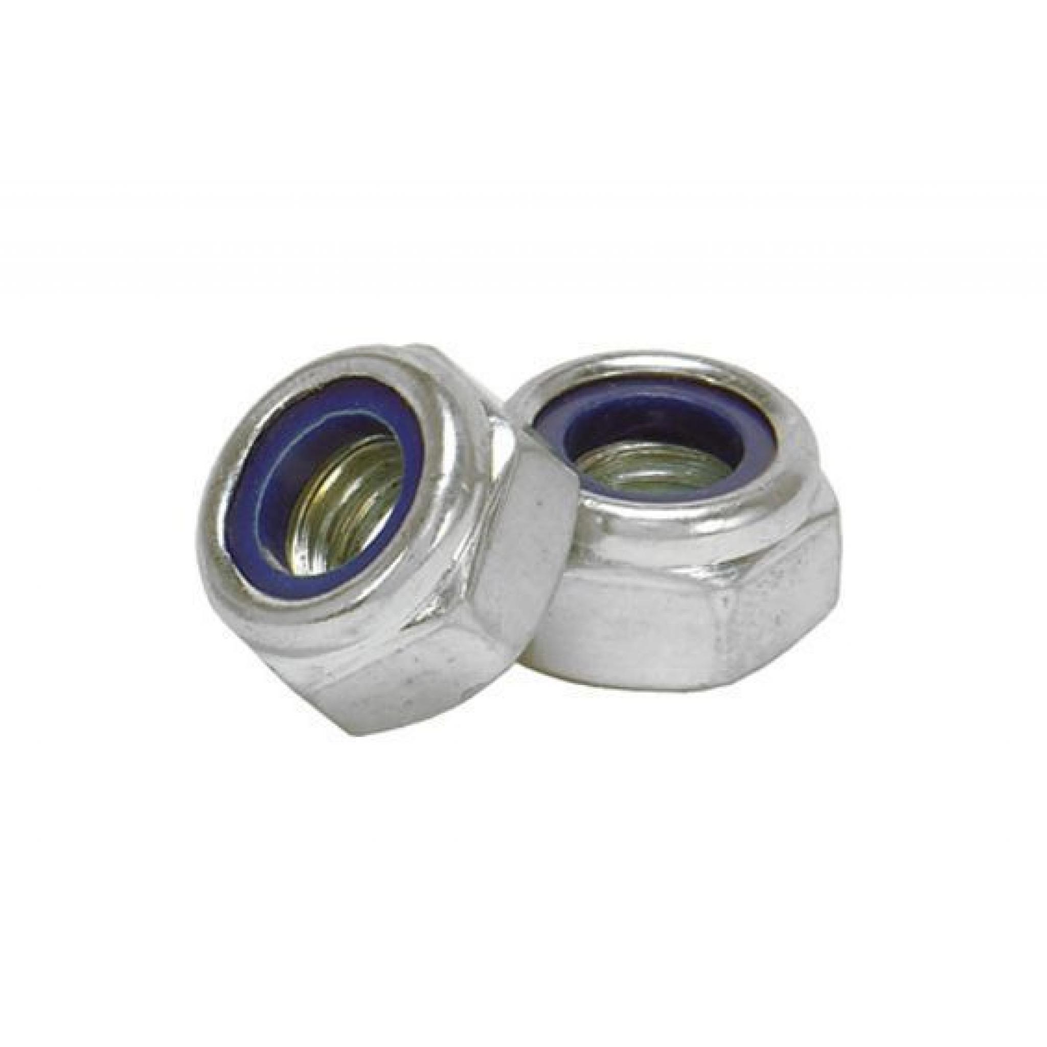 Nylon Locking Nuts 16mm Bzp (50) M16 Metric Nylock Lock Locking Nyloc