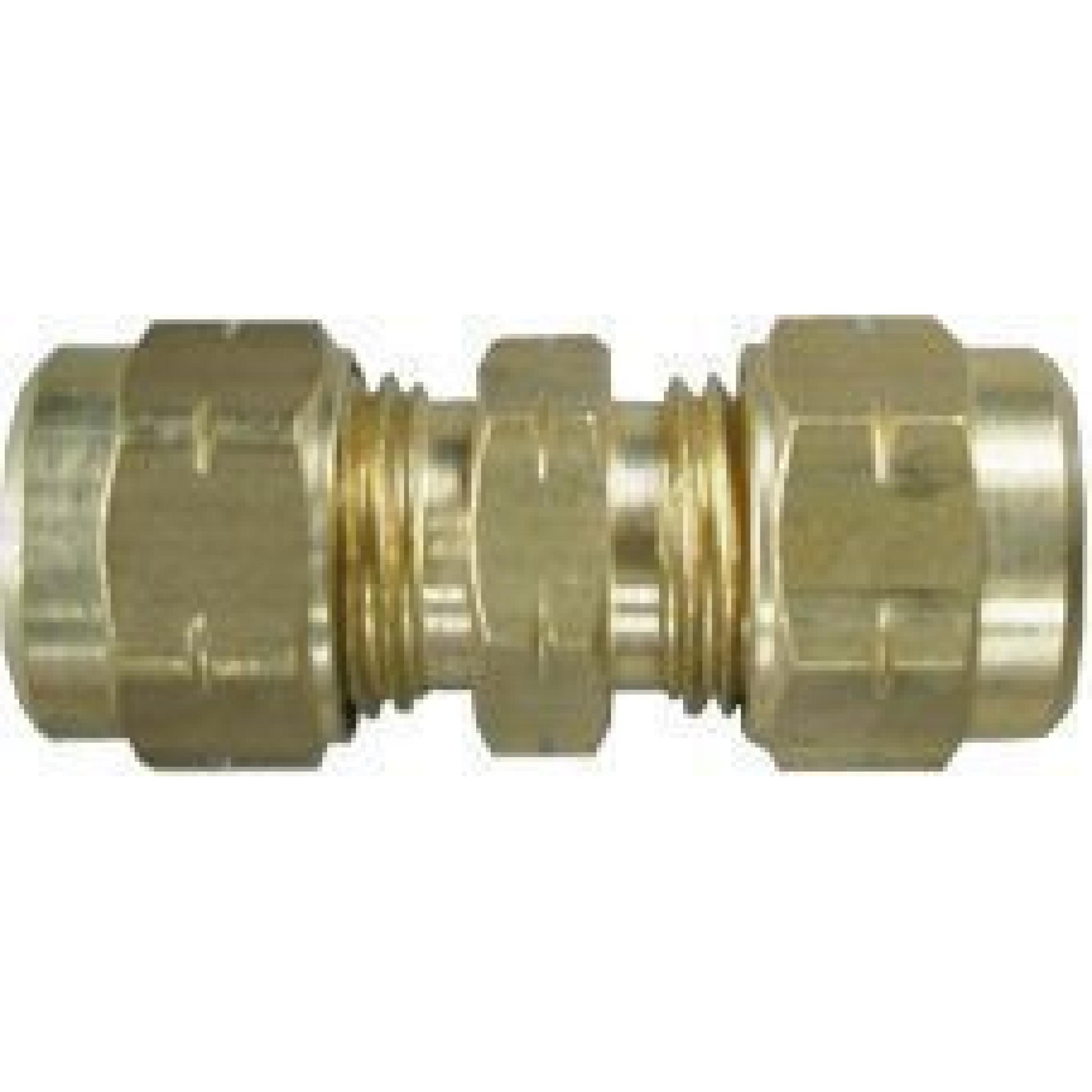 Brass Straight Tube Coupling 10mm (5) plus Olives Compression Fitting