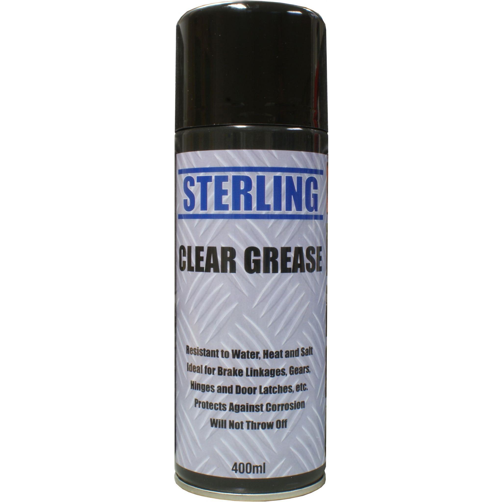 Sterling Clear Grease Spray Aerosol/Spray (400ml) Chain Door Water