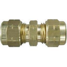 Brass Straight Tube Coupling 1/2 (5) plus Olives - Compression Fitting Coupler Coupling Connector Copper Fitting