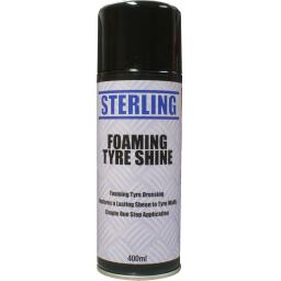 Sterling Foaming Tyre Shine Aerosol/Spray (400ml) -Tire Dressing Cleaner Car Truck Valeting