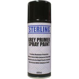 Sterling Grey Primer Spray Paint Aerosol/Spray (400ml)- Car Van Auto Truck Lorry Motorbike Boat Bodyshop Paint