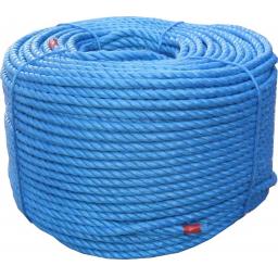 Polypropylene rope 10mm x 220m  - Poly Rope  Coils Tarpaulin Camping Agriculture Marine Blue 
