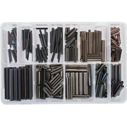 Assorted Box of  Spring Roll Pins (300) - Slotted Spring Tension Pins Sellock C Roll Pin