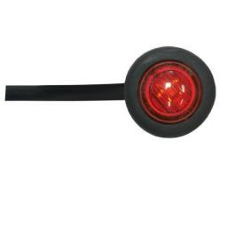 LED Utility Button Lamp (Red)- Car Truck Lorry Trailer Round Led Button Rear Side 12V Truck Marker Light Lamps