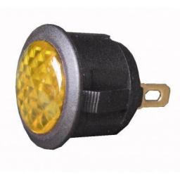 L.E.D Warning Light (12v) - Amber- Car Auto Dashboard Dash Boat Van 12V Electric wiring Cable wire