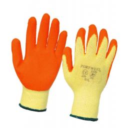 Large Non-Slip Elasticated Gloves - Builder Gardening Gloves, Latex Dipped Non Slip Work Hand Gloves