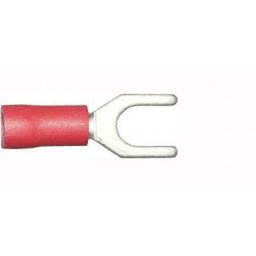 Red Fork 4.3mm (3BA)(crimps terminals)  - Red Car Auto Van Wiring Crimp Electrical Crimping Fork Connectors - Auto Electric Cable Wire