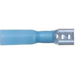 Blue Female Spade 6.3mm (heatshrink)(25) - Heatshrink Joiner Wiring Terminals Crimp 3:1 Adhesive Lined  Heat Shrink Waterproof