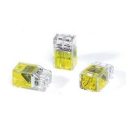Helacon 2-hole Terminals (100) Mini Wire Connectors  Cable Lead Electrical Wiring Push Fit Terminals