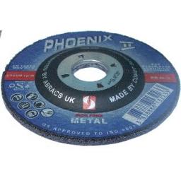 41/2" Grinding Discs 115mm x 6mm x 22mm (5) - Angle Grinder Disks Depressed Centre Blade Steel