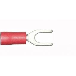 Red Fork 3.7mm (4BA)(crimps terminals)  - Red Car Auto Van Wiring Crimp Electrical Crimping Fork Connectors - Auto Electric Cable Wire