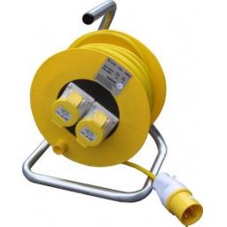 110v (16a) Cable Extension Reel - Electric Twin Socket
