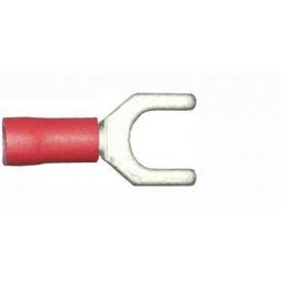 Red Fork 6.4mm (0BA)(crimps terminals)  - Red Car Auto Van Wiring Crimp Electrical Crimping Fork Connectors - Auto Electric Cable Wire