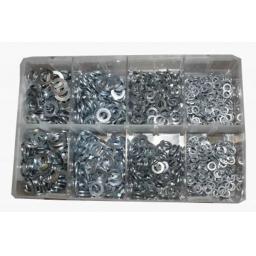 Assorted Stainless Steel Metric Spring Washers (650) used with Nuts and Flat Washers 8.8 High Tensile Fasteners Bolts Set Screws Metric
