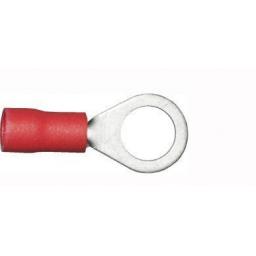 Red Ring 6.4mm (0BA)(crimps terminals)  - Red Car Auto Van Wiring Crimp Electrical Crimping Ring Connectors - Auto Electric Cable Wire