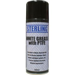 Sterling White Grease Spray Aerosol/Spray (400ml) - Ideal for brake linkages, gear, hinges and door latches locks