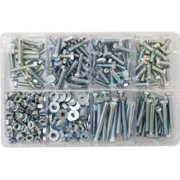Assorted Box of M6 Hardware - Setscrews, Nuts and Flat Washers(480) used with Nuts and Flat Washers 8.8 High Tensile Fasteners Bolts Set Screws Metric