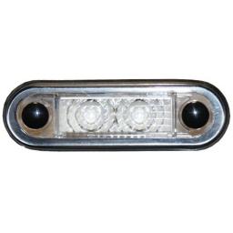 White - LED Side Repeater Lamp (Clear Lens) Indicator Light