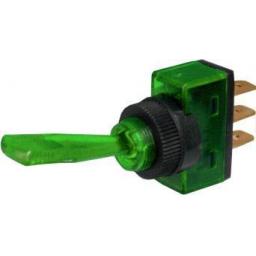 Toggle Switch 20A - Green- Car Auto Dashboard Dash Boat Van 12V Electric wiring Cable wire