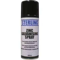 Sterling Zinc Galvanising Aerosol/Spray (400ml) - Welding Paint Can Anti Corrosion Rust Galvanise