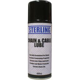 Sterling Chain and Cable Lube Aerosol/Spray (400ml) - Lubrication Bike Car Motorcycle Spray Can 