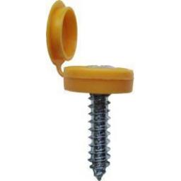Number Plate Screws and Caps YELLOW Hinged- Car Auto Vehicle Reg Registration No. Plate Fixing Fitting Kit Screws And Caps