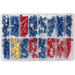 Assorted Box of  Electrical Terminals (365) - Assorted Insulated Female Spade Terminals Crimp Connector Electrical Terminal Wiring Wire cable Car Auto Van