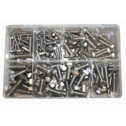 Assorted Stainless Steel Metric Setscrews (120) used with Nuts and Flat Washers 8.8 High Tensile Fasteners Bolts Set Screws Metric