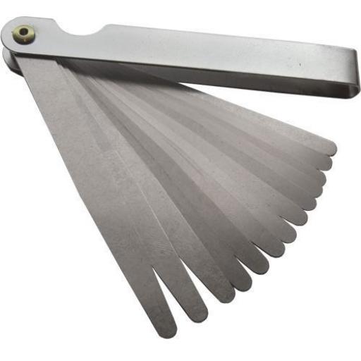 Silverline Feeler Gauge Set - Metric (13 blades) - Spark Plug Measure Gap Tool Set