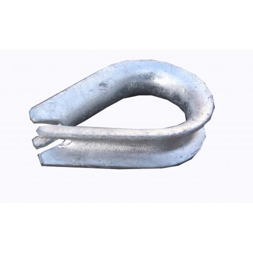 Rope Thimbles - 8mm (10) Cable Clamp Grip Steel Metal Wire U Bolts Fixing
