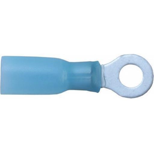 Blue Ring 4.3mm (heatshrink)(25) - Heatshrink Joiner Wiring Terminals Crimp 3:1 Adhesive Lined  Heat Shrink Waterproof
