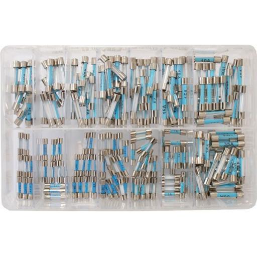 Assorted Box of  Glass Fuses (20mm/30mm) Qty 200 - Car Auto Motorbike Truck Lorry Wiring Electrical Auto Cable Wire