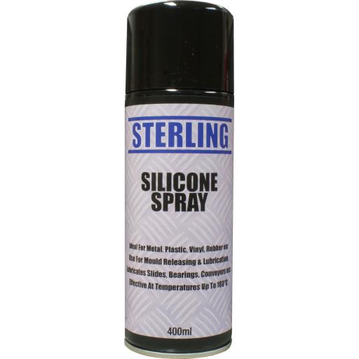 Sterling Silicone Spray Aerosol/Spray (400ml) - Grease Lube Spray Aerosol Treadmill Belt Bike Chain