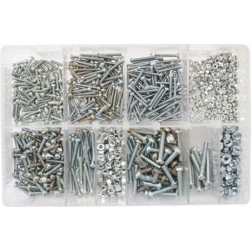 Assorted BA Screws and Nuts 2BA-6BA (500) Round Slotted Pan Head Machine