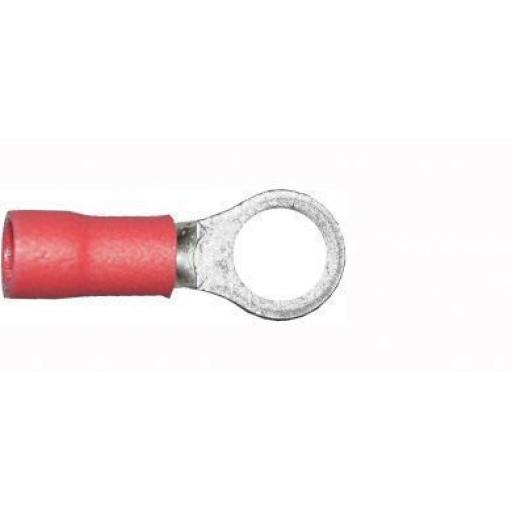 Red Ring 4.3mm (3BA)(crimps terminals)  - Red Car Auto Van Wiring Crimp Electrical Crimping Ring Connectors - Auto Electric Cable Wire