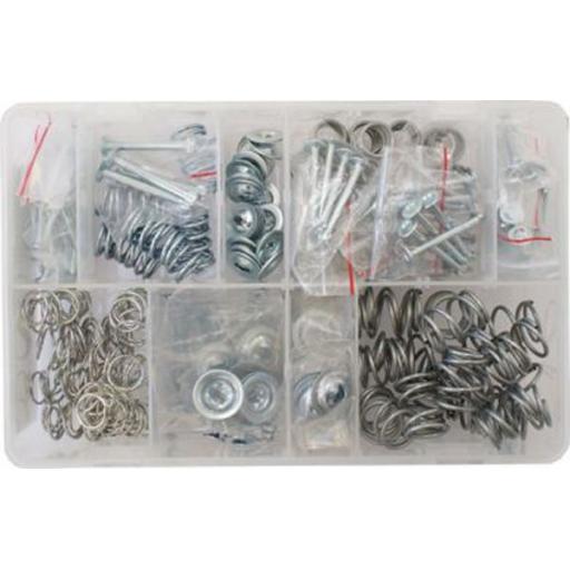Assorted Box of Brake Shoe Hold down Kit (200) - Pins Washers + Springs 