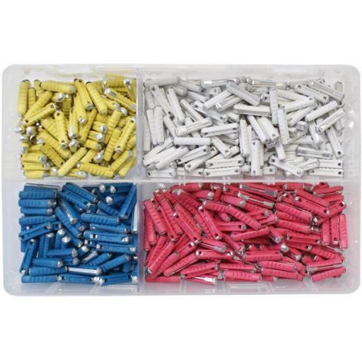 Assorted Box of  Continental Fuses (500) - Car Auto Motorbike Truck Lorry Wiring Electrical Auto Cable Wire