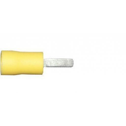 Yellow Blade 10.0 x 2.8mm (crimps terminals) - Yellow Car Auto Van Wiring Crimp Electrical Crimping Blade Joiner Connectors - Auto Electric Cable Wire