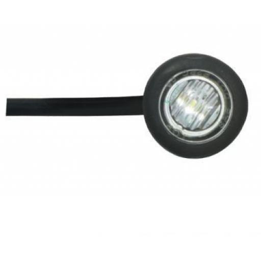LED, Red Button Lamp (clear lens)- Car Truck Lorry Trailer Round Led Button Rear Side 12V Truck Marker Light Lamps