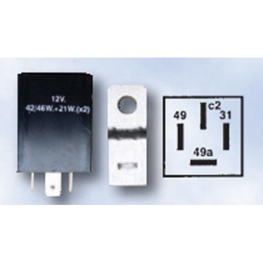 Flasher Unit (12v) - 4 Pin Electronic Flasher Hazard Indicator Relay Unit