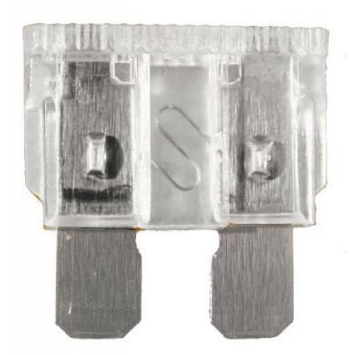 Blade Fuses 25 Amp (Clear) - Clear Standard Blade Wedge Spade Fuse - Car Van Truck Lorry Auto Tractor Marine Boat Wire Cable Wiring Electric