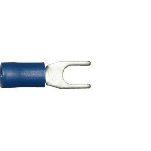 Blue Fork 3.7mm (4BA) (crimps terminals) -  Blue Car Auto Van Wiring Crimp Electrical Crimping Fork Connectors - Auto Electric Cable Wire
