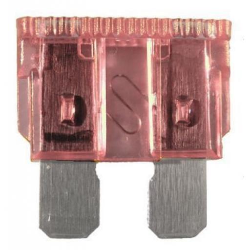 Blade Fuses 4 Amp (Pink) - Pink Standard Blade Wedge Spade Fuse - Car Van Truck Lorry Auto Tractor Marine Boat Wire Cable Wiring Electric